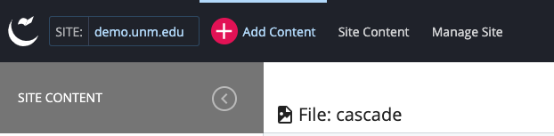 Screenshot illustrating where to find the Add Content button